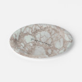 大理石グラムバラピンク金ゴールドシルバーデザイナースタイル ペーパープレート (アングル)