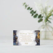 大理石グリッターウィッシングウェルV1ネイビーブルーID644 エンクロージャーカード (スタンド正面)