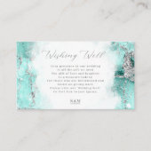 大理石グリッターウィッシングウェルV2ティール（緑がかった色）ID644 エンクロージャーカード (正面)