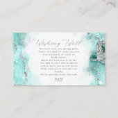 大理石グリッターウィッシングウェルV3ティール（緑がかった色）ID644 エンクロージャーカード (正面)