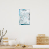 大理石グリッターサロン価格表ポスター ポスター (キッチン)