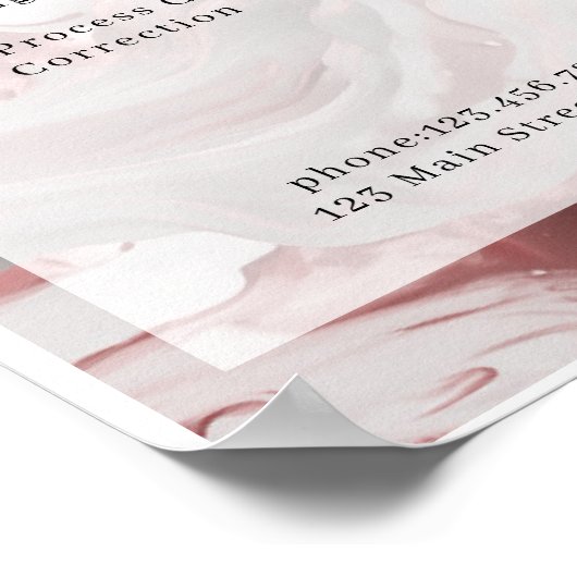 大理石グリッターサロン価格表ポスター ポスター (角)