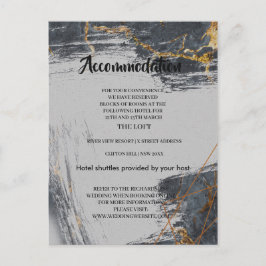 大理石グリッタージオメトリックアコモデーションカード 案内ポストカード