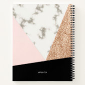 大理石グリッターバラモザイク ノートブック (裏面)