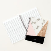 大理石グリッターバラモザイク ノートブック (内部)