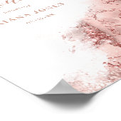 大理石グリッターブライダルシャワーバラ金ゴールドID644 ポスター (角)