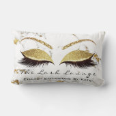大理石グリッターメイクアップラッシュアイプリンセス金ゴールド ランバークッション (裏面)