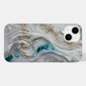 大理石グリッターモノグラムのケース – Mate iPhoneケース Case-Mate iPhoneケース (裏面 (横))