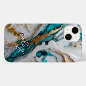 大理石グリッターモノグラムのケース – Mate iPhoneケース Case-Mate iPhoneケース (裏面 (横))