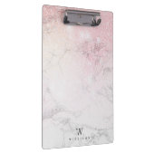 大理石グリッターラグジュアリーモノグラム クリップボード (右)
