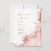 大理石グリッターリハーサルバラ金ゴールドID644 招待状 (正面)