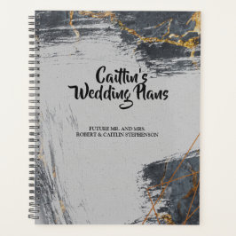 大理石グリッター幾何ウェディングプランナー プランナー手帳