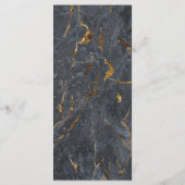 大理石グリッター幾何学ウェディングメニュー プログラム (裏面)