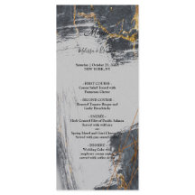 大理石グリッター幾何学ウェディングメニュー