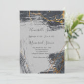 大理石グリッター幾何学愛メモリ 招待状 (スタンド正面)