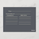 大理石グリッター幾何学的なウェディングシャワーのお祝い ポストカード (裏面)