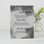 大理石グリッター幾何学的ウェディングプログラム 招待状 (スタンド正面)