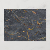 大理石グリッター幾何学的披露宴カード 案内ポストカード (裏面)