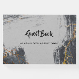 大理石グリッター幾何学的 ゲストブック