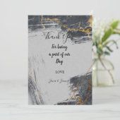 大理石グリッター幾何感謝していあなた 招待状 (スタンド正面)