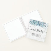 大理石グリッター私たちの物語の思い出カップル ノートブック (内部)