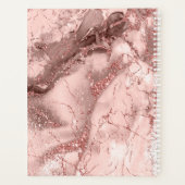 大理石グリッター結婚のバラ金ゴールドID644 プランナー手帳 (裏面)