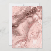 大理石グリッター結婚のバラ金ゴールドID644 招待状 (裏面)