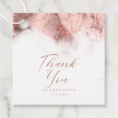 大理石グリッター結婚の感謝していバラ金ゴールドID644 フェイバータグ (正面)