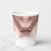 大理石グリッター結婚の感謝していバラ金ゴールドID644 紙コップ (右)