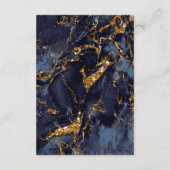 大理石グリッター結婚ズネイビーブルー金ゴールドID644 エンクロージャーカード (裏面)