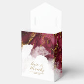 大理石グリッター結婚ズBurgundy金ゴールドID644 フェイバーボックス (オープン)