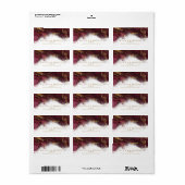 大理石グリッター結婚ズBurgundy金ゴールドID644 ラベル (フルシート)