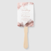 大理石グリッター結婚式 プログラムバラ金ゴールドID644 ハンドファン (正面)