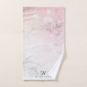 大理石グリッター パーソナライズされた バスタオルセット (ハンドタオル)