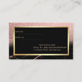 大理石グリッター、ブラシストローク、フレーム紹介カード 紹介カード (裏面)