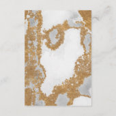 大理石グリーンと金ゴールド結婚の詳細カード エンクロージャーカード (裏面)