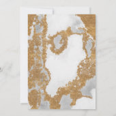 大理石グリーンと金ゴールド結婚ズ 招待状 (裏面)