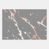 大理石グレーのローズゴールド仕様 ラッピングペーパーシート (正面)