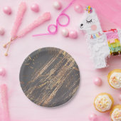 大理石グレーエレガント金ゴールドフォーマル市場パーティー ペーパープレート (パーティー)