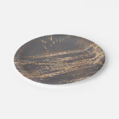 大理石グレーエレガント金ゴールドフォーマル市場パーティー ペーパープレート (アングル)