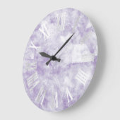 大理石グレーシルバーパープルアメジストローマ数字 ラージ壁時計 (傾斜)