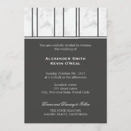 大理石ゲイ結婚式招待状 招待状