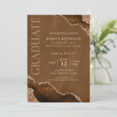 大理石ゲート写真卒業パーティー 招待状 (スタンド正面)