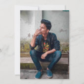 大理石ゲート写真卒業パーティー 招待状 (裏面)