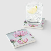 大理石コスモスコースター ストーンコースター (横)