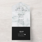 大理石コンクリートグレーオールインワン招待状 オールインワン招待状 (内側)