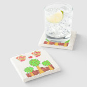 大理石コースターアップル ストーンコースター (横)