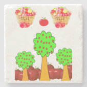 大理石コースターアップル ストーンコースター (正面)