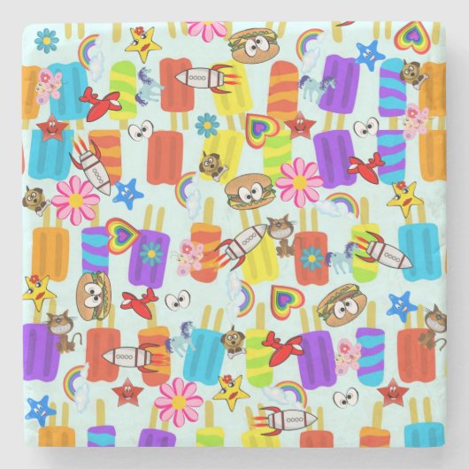 大理石コースターエイリアン宇宙飛行士 ストーンコースター (正面)