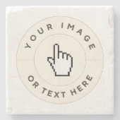 大理石コースターカスタム – イメージ/文字を追加 ストーンコースター (正面)